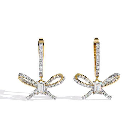 LGD Ear Studs Round Stone (1.19ct Pair ) In 14K Gold