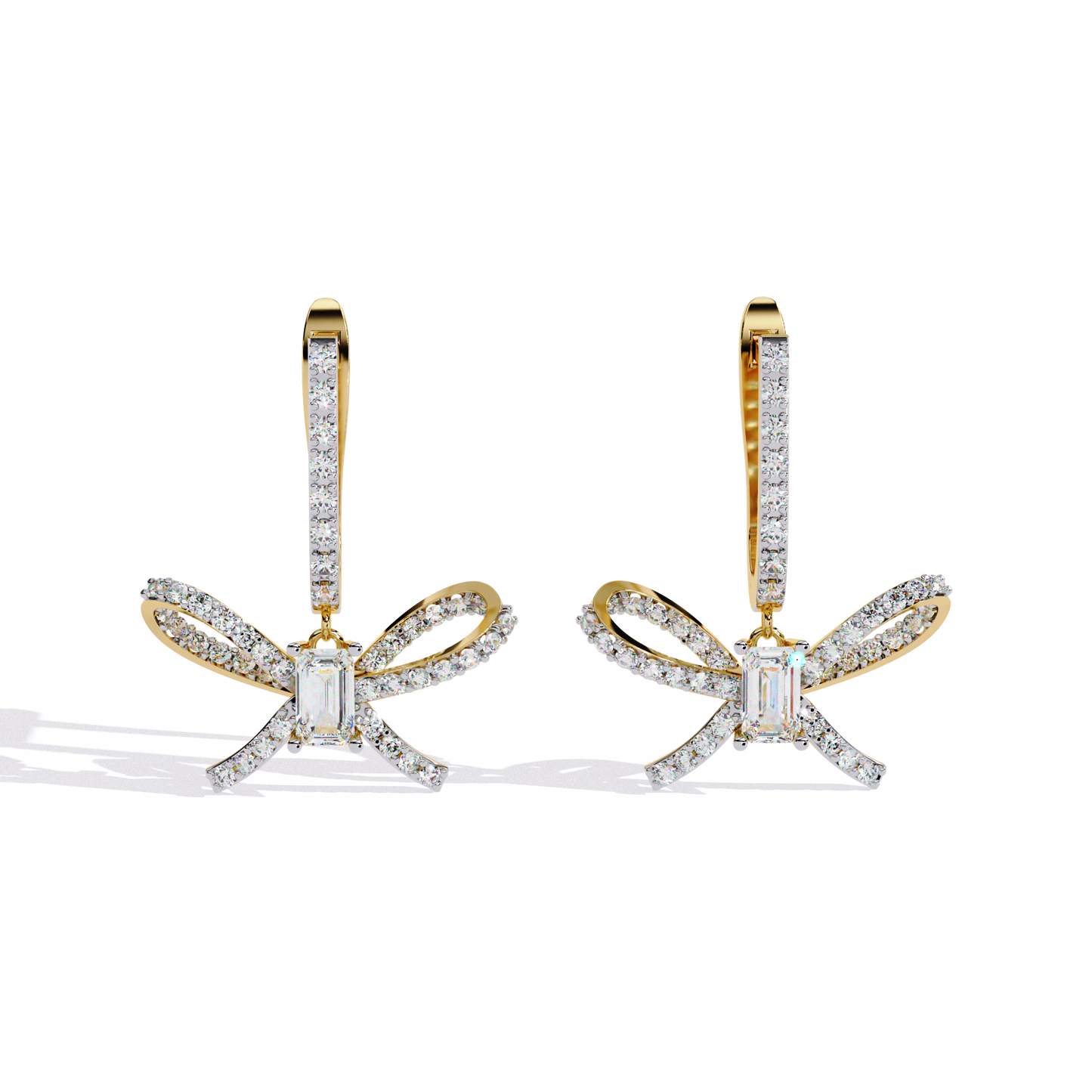 LGD Ear Studs Round Stone (1.19ct Pair ) In 14K Gold