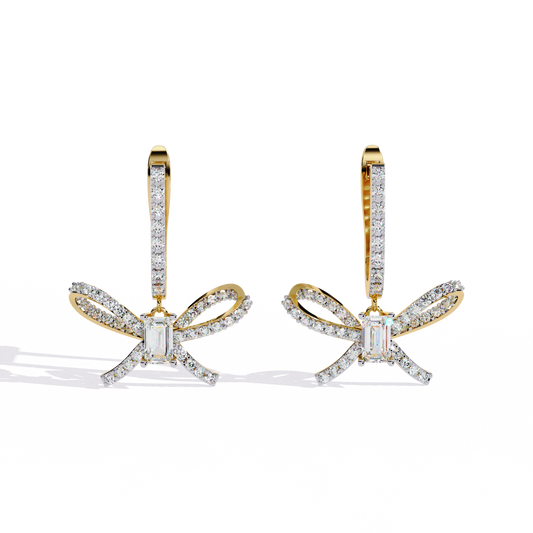 LGD Ear Studs Round Stone (1.19ct Pair ) In 14K Gold