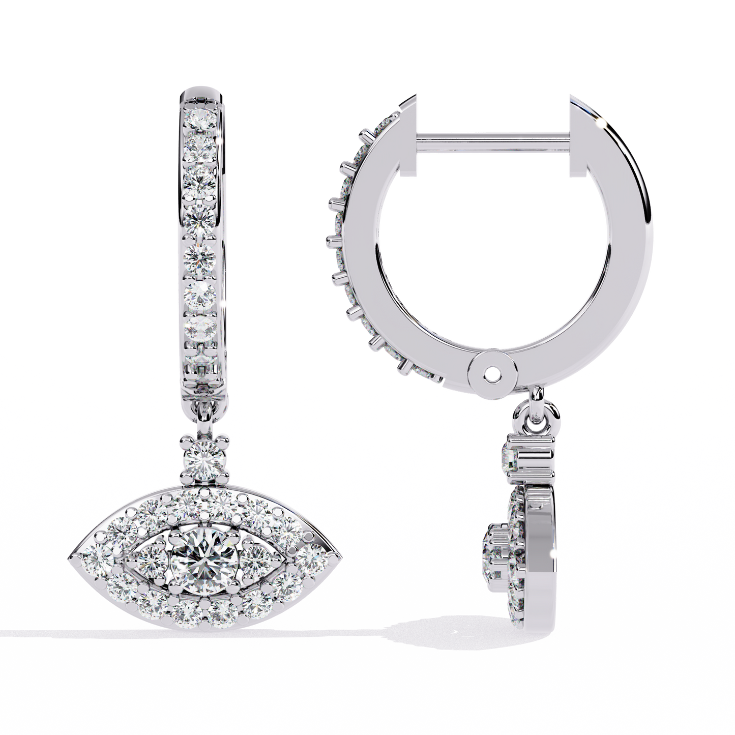 LGD Ear Studs Round Stone (0.52ct Pair ) In 14K Gold