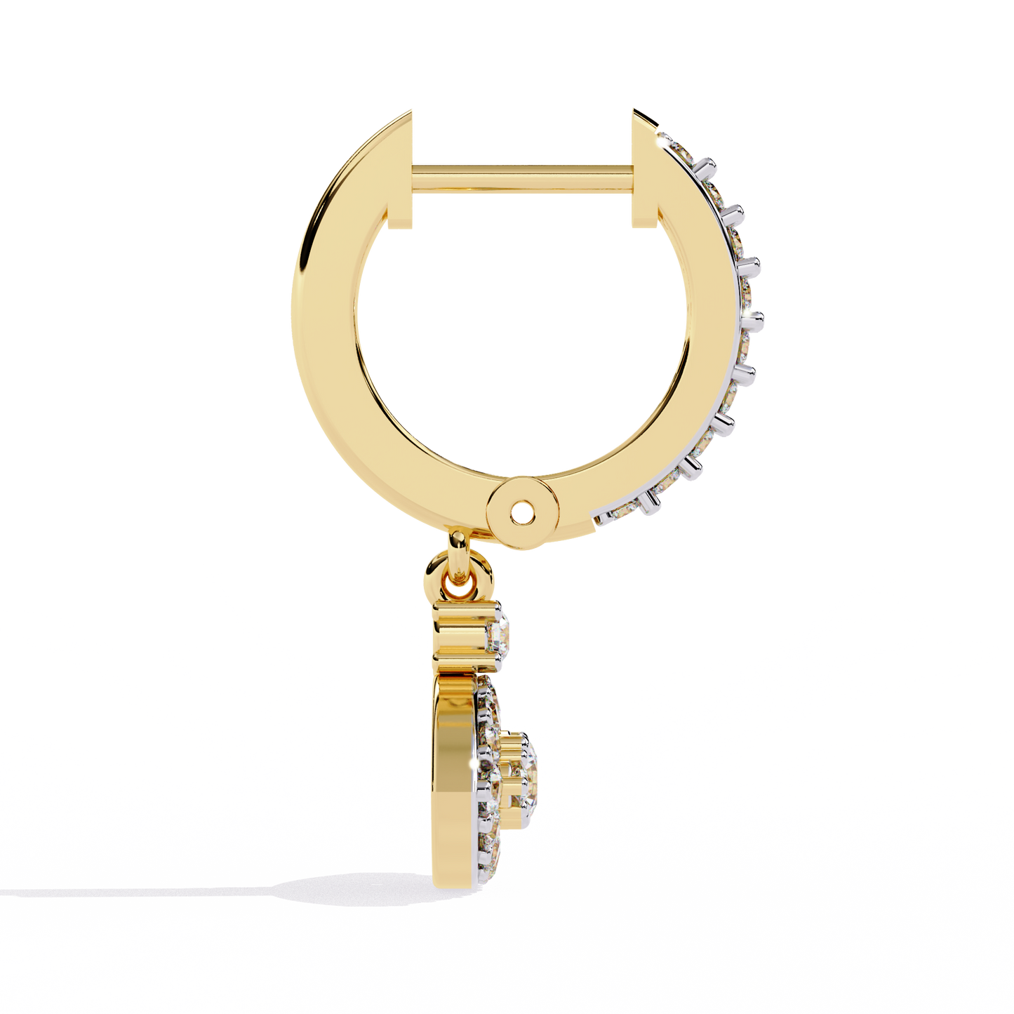 LGD Ear Studs Round Stone (0.52ct Pair ) In 14K Gold