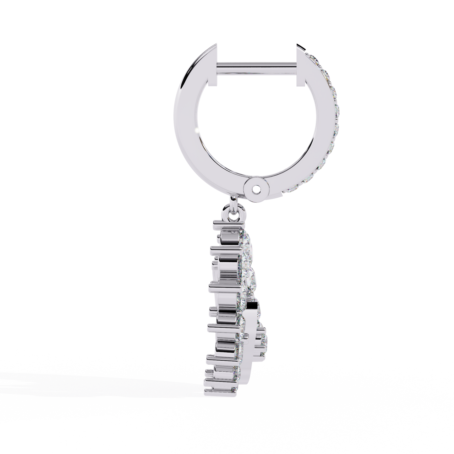 LGD Ear Studs Round Stone (1.00ct Pair ) In 14K Gold