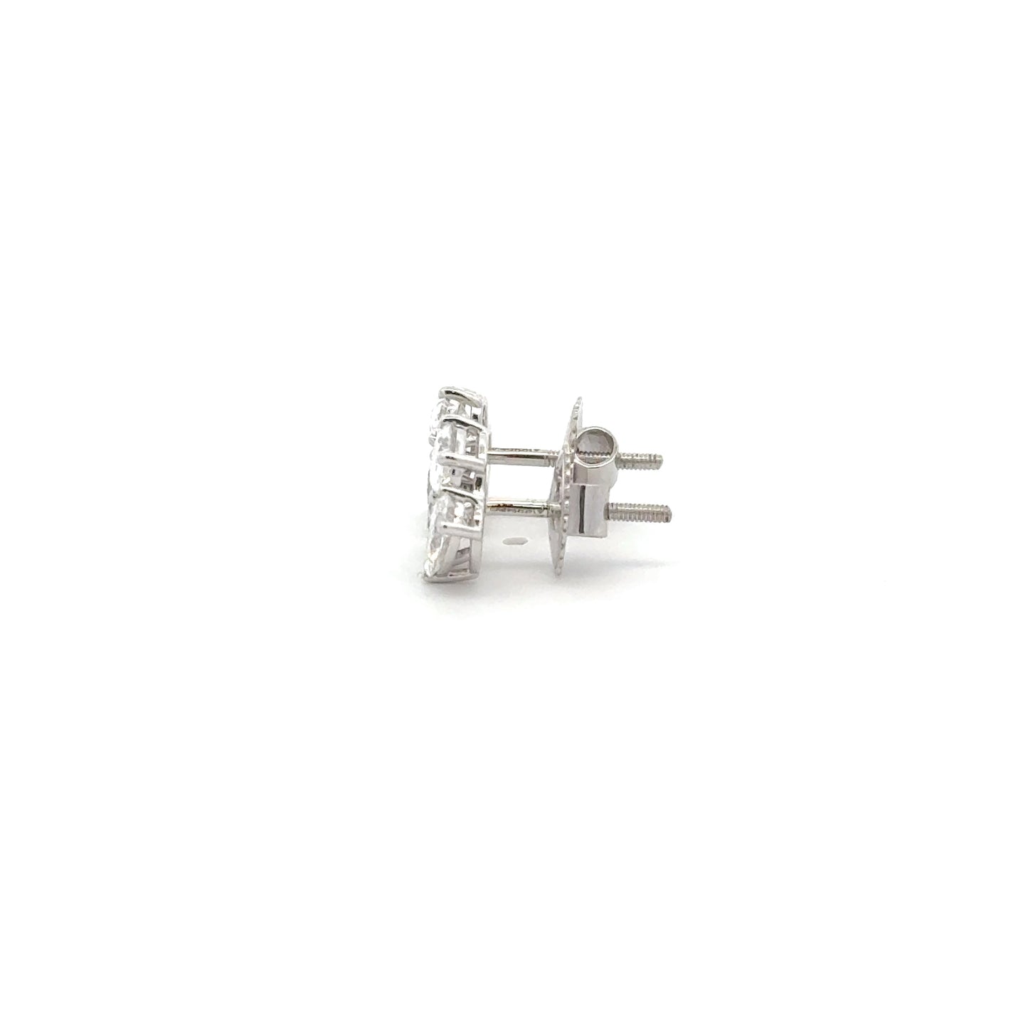 Cluster Lab-Grown Diamond Ear Studs in 14K Gold | Elegant Everyday Earrings