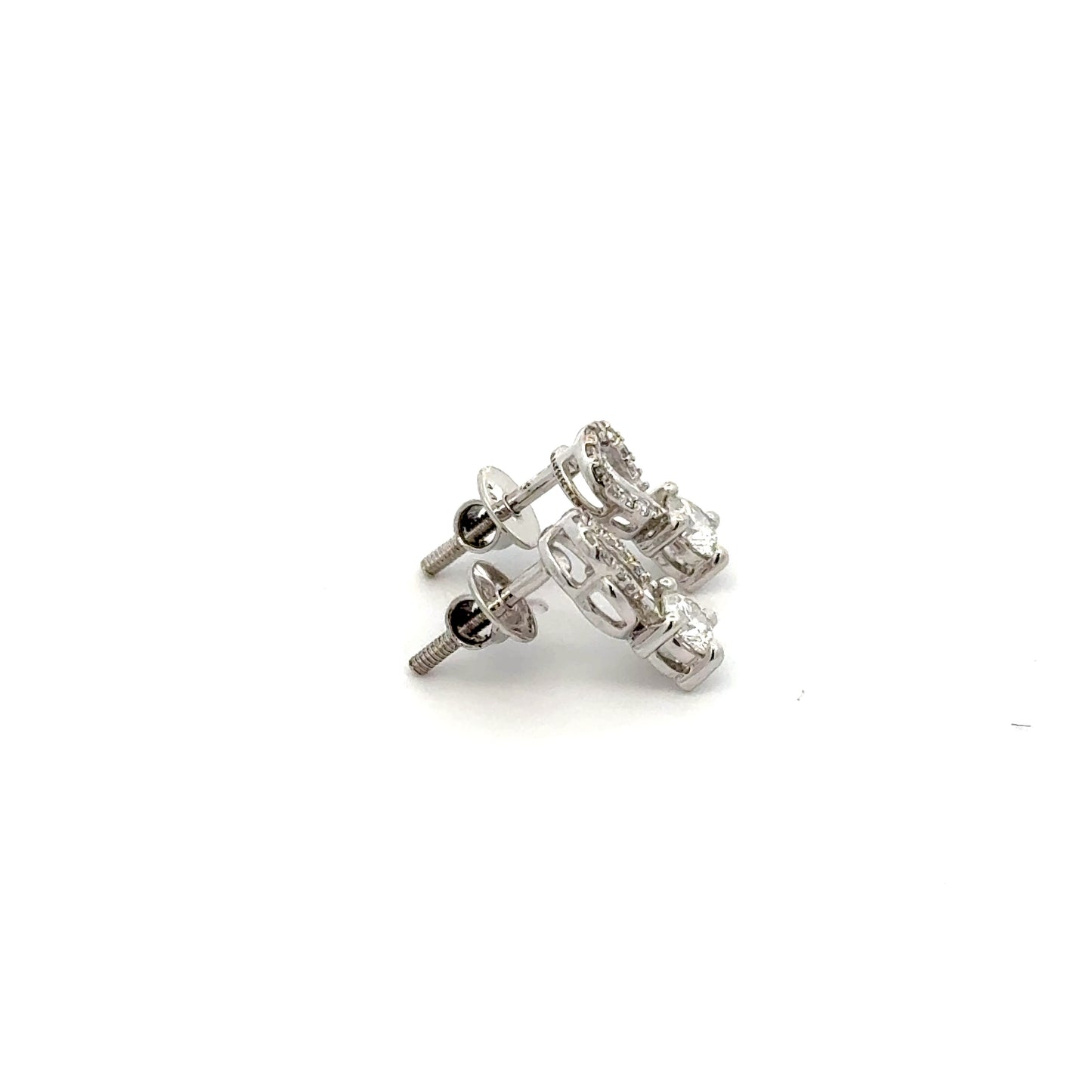 Twist Loop Lab-Grown Diamond Stud Earrings in 14K Gold | Modern Elegant Design