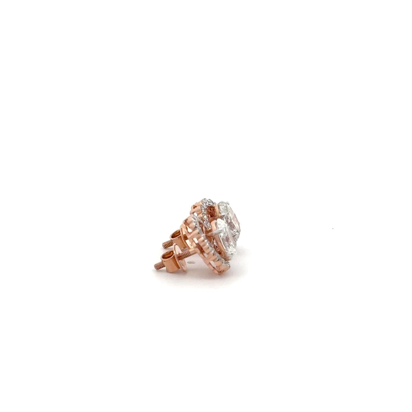 Oval Halo Lab-Grown Diamond Stud Earrings in 14K Gold | Classic Everyday Luxury