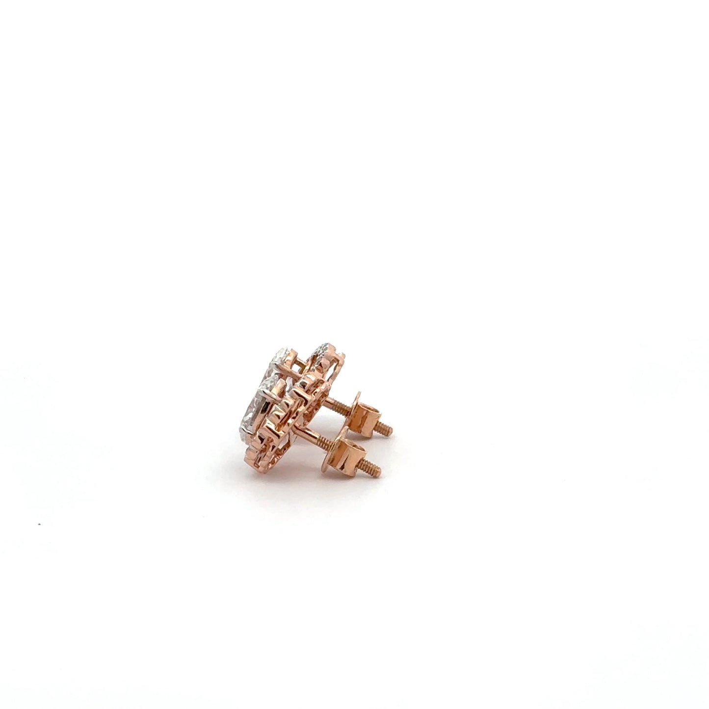 Oval Halo Lab-Grown Diamond Stud Earrings in 14K Gold | Classic Everyday Luxury