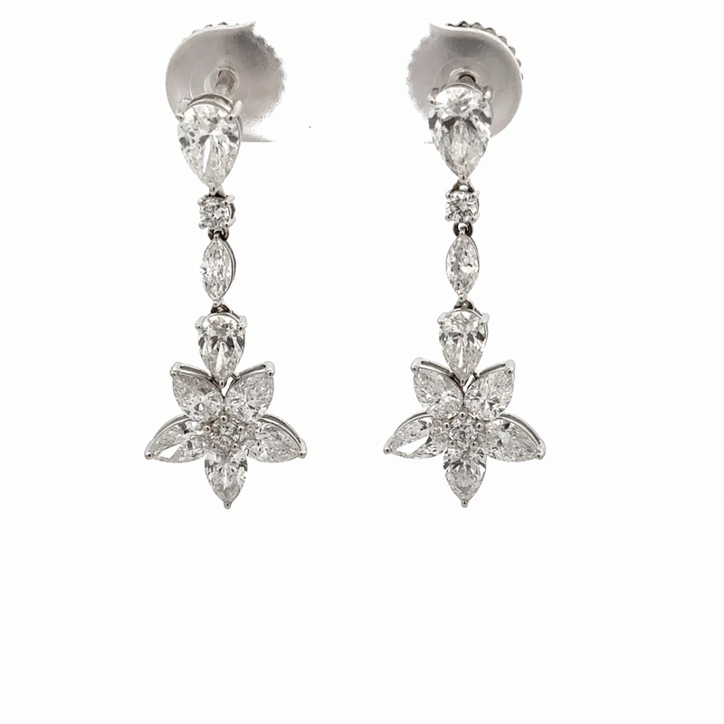 Elegant Drop Lab-Grown Diamond Ear Studs | 14K Gold Pear Shape Design