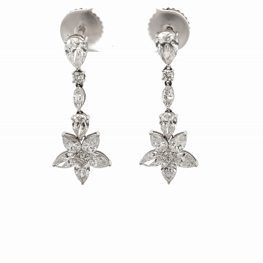 Elegant Drop Lab-Grown Diamond Ear Studs | 14K Gold Pear Shape Design