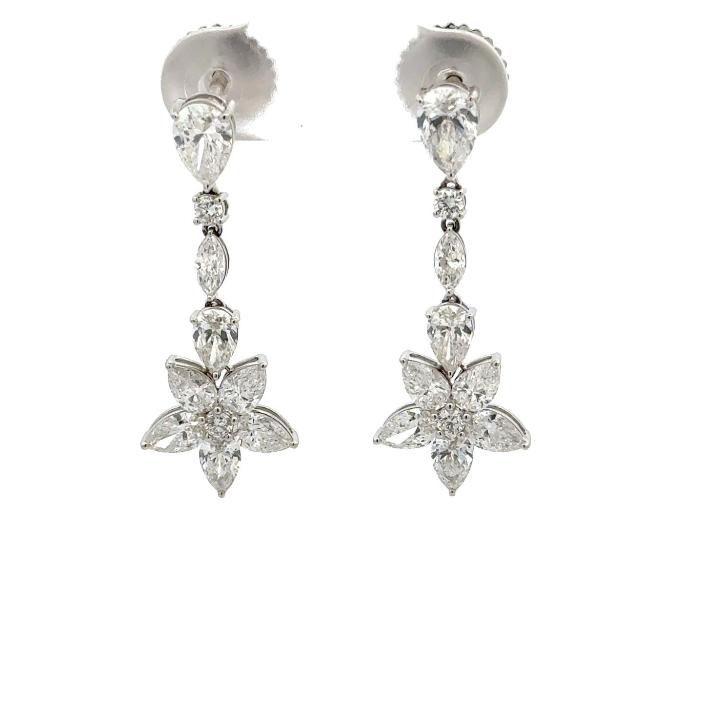 Elegant Drop Lab-Grown Diamond Ear Studs | 14K Gold Pear Shape Design