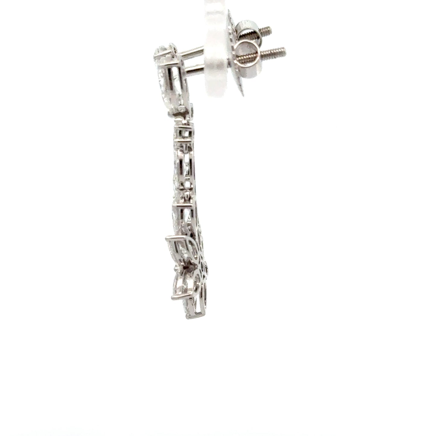 Elegant Drop Lab-Grown Diamond Ear Studs | 14K Gold Pear Shape Design