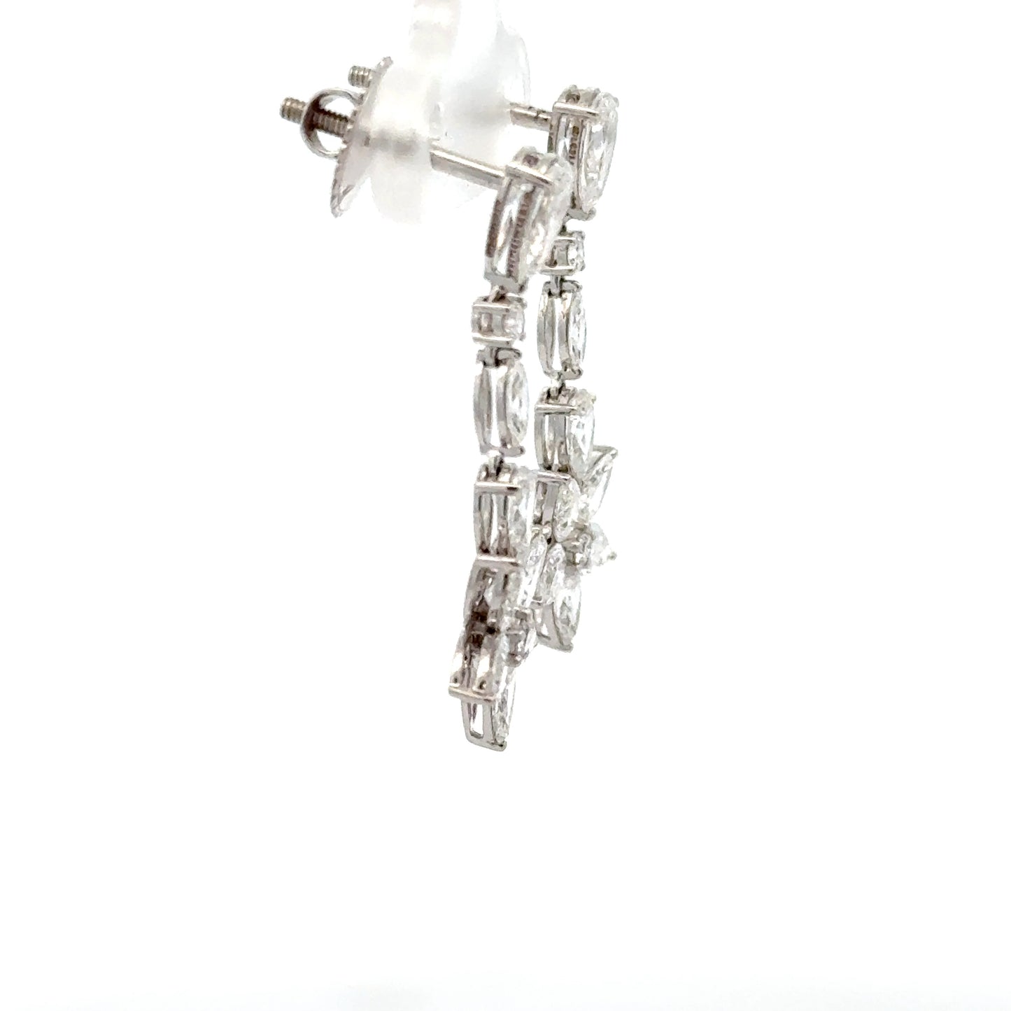 Elegant Drop Lab-Grown Diamond Ear Studs | 14K Gold Pear Shape Design