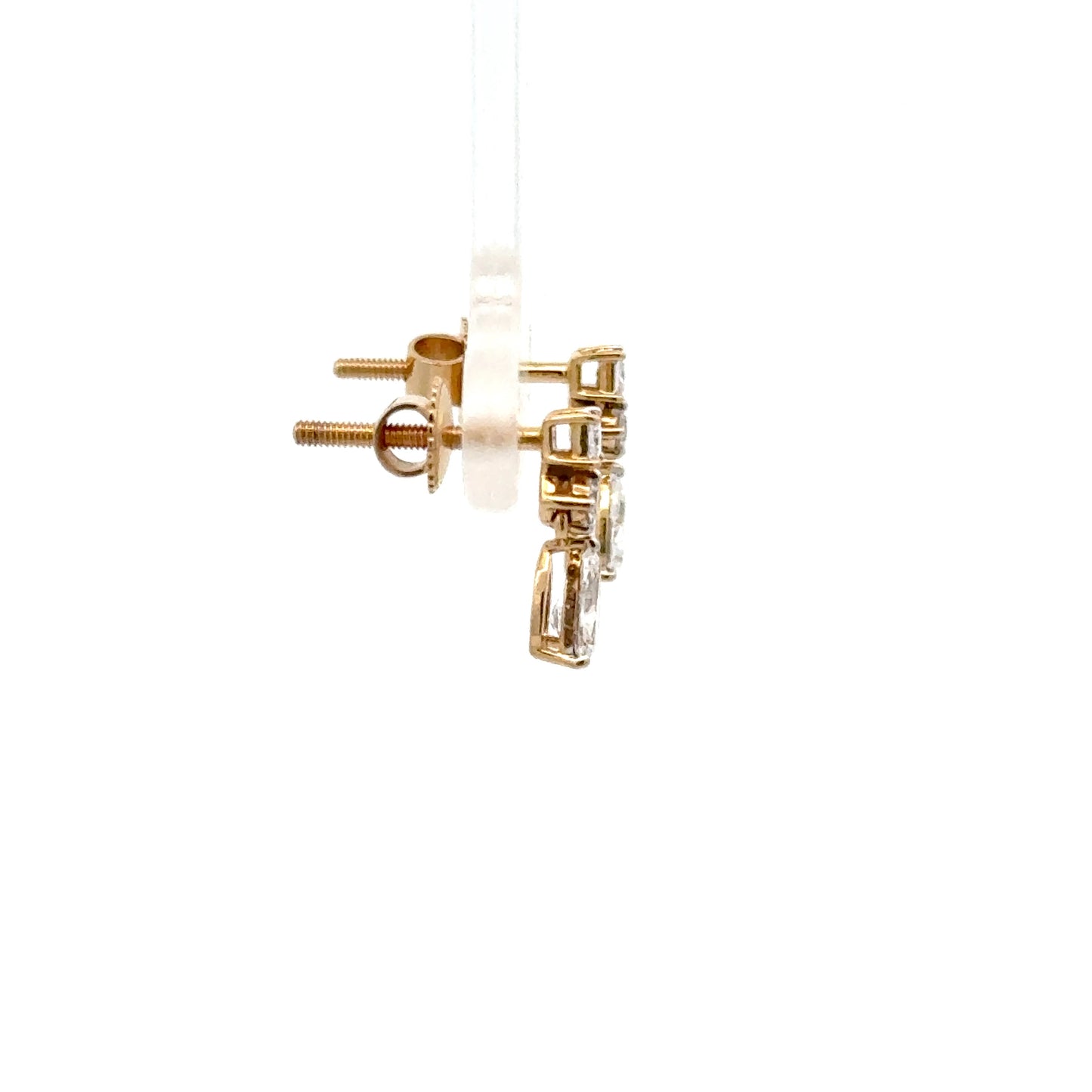 Pear Drop Lab-Grown Diamond Earrings in 14K Gold | Classic Dangle Studs