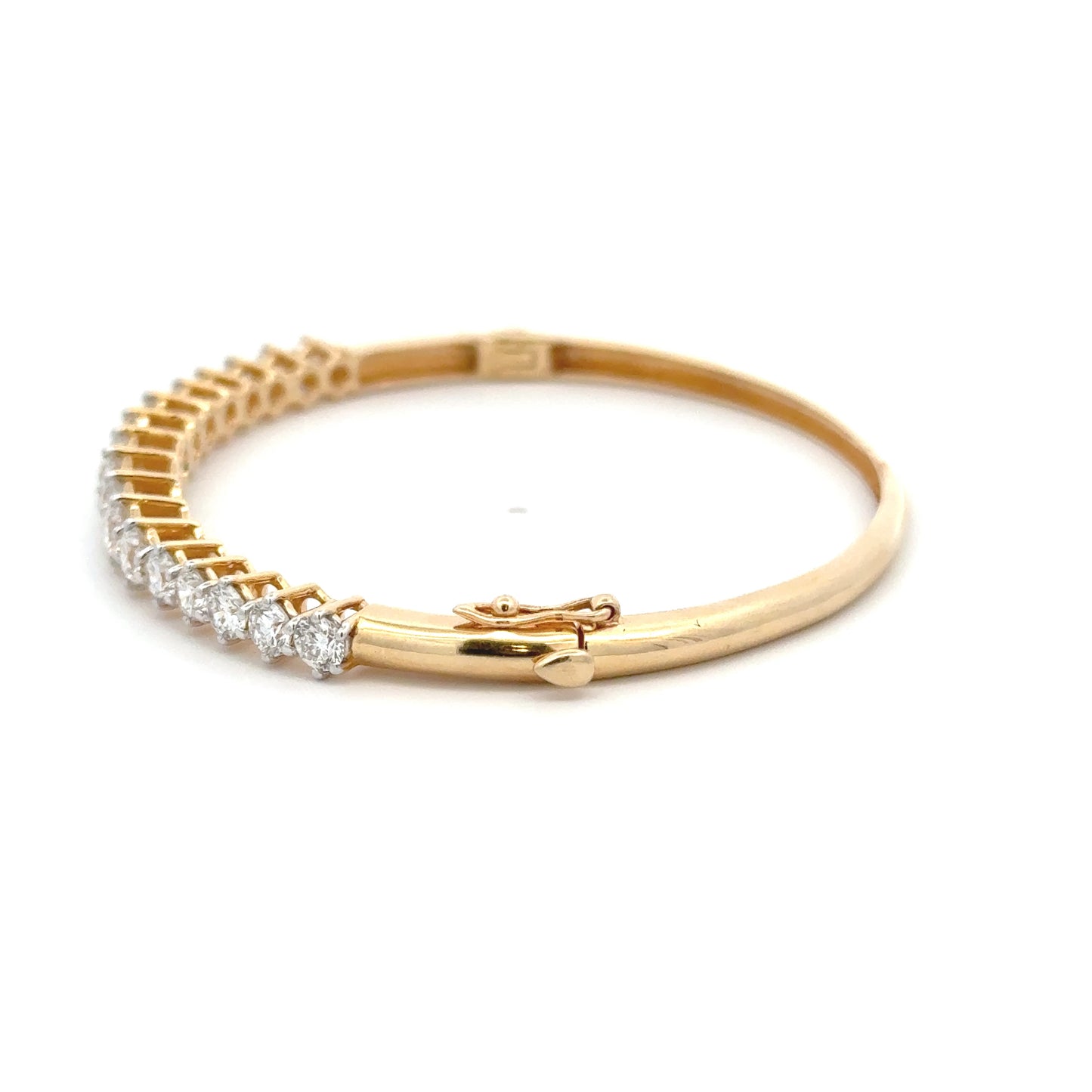 Classic Round Lab Grown Diamond Tennis Bracelet in 14k Yellow Gold