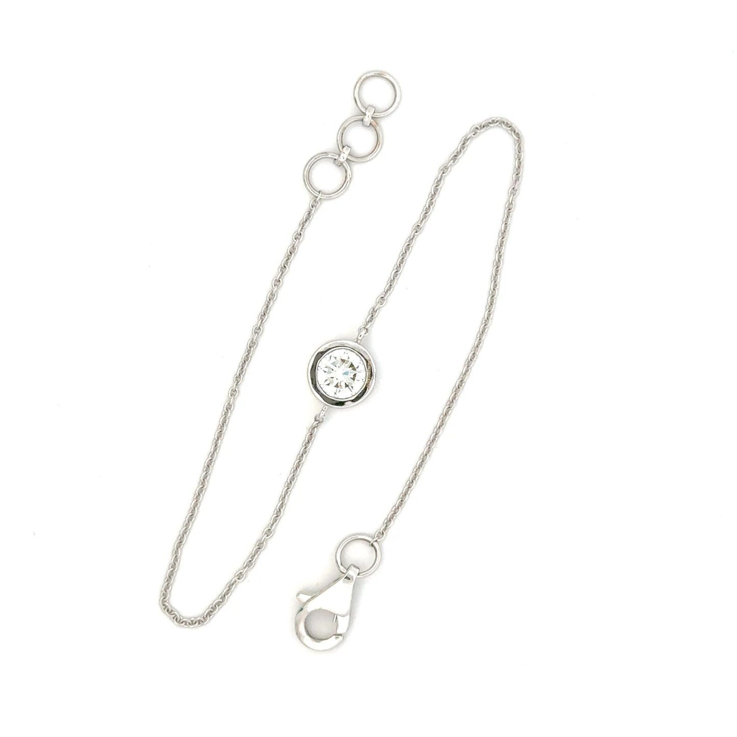 Round Brilliant Lab Grown Diamond Bracelet in 14k Yellow Gold