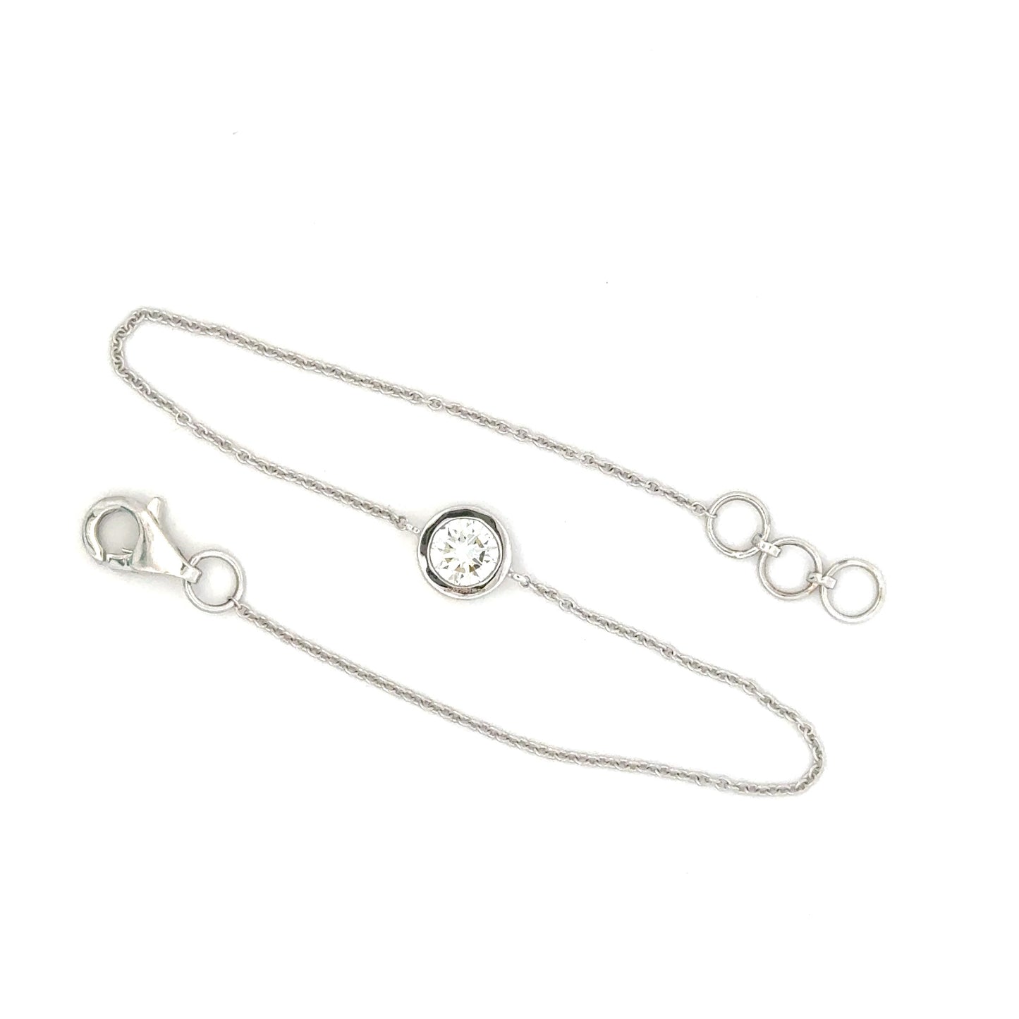 Round Brilliant Lab Grown Diamond Bracelet in 14k Yellow Gold