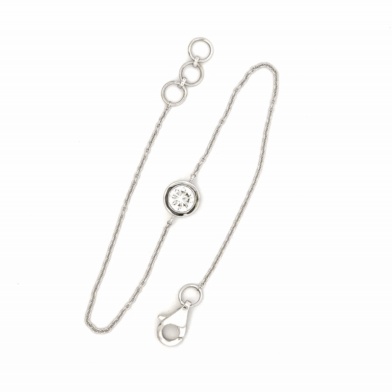 Round Brilliant Lab Grown Diamond Bracelet in 14k Yellow Gold