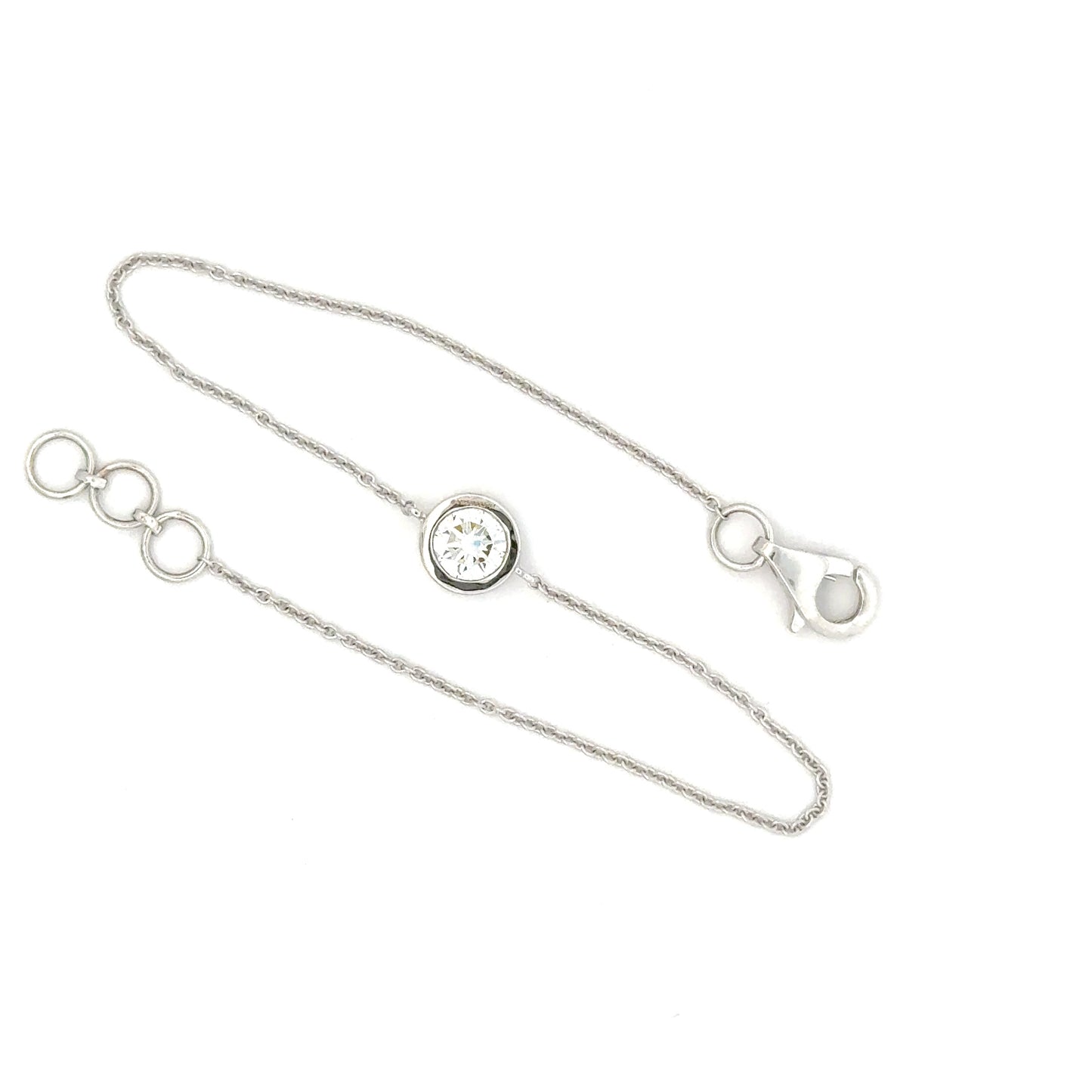 Round Brilliant Lab Grown Diamond Bracelet in 14k Yellow Gold
