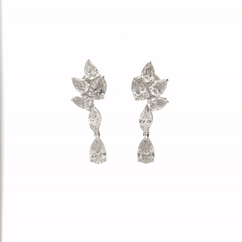 Pear & Marquise Lab-Grown Diamond Drop Earrings In 14k Gold