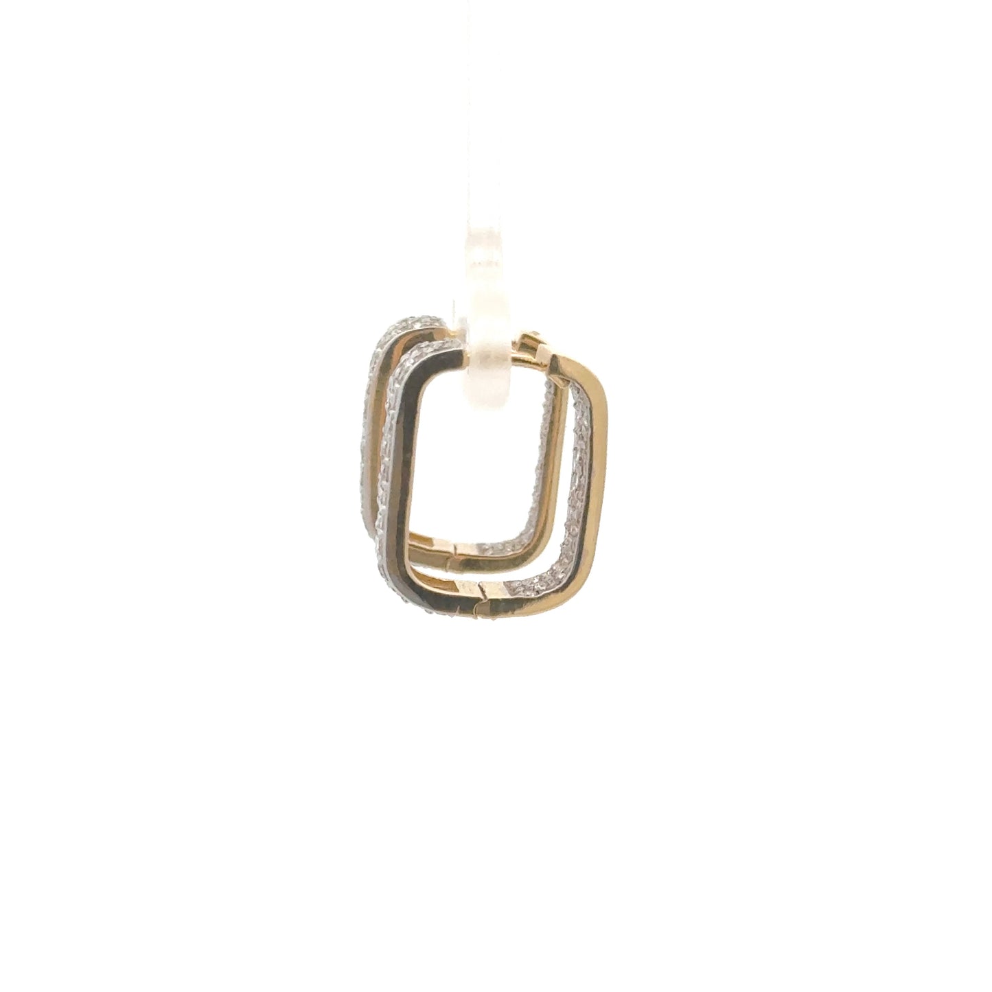 Elegant Lab-Grown Diamond Hoop Earrings in 14K Gold