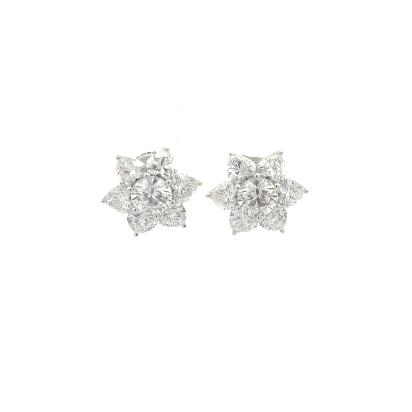 IGI Certified Heart & Round Lab-Grown Diamond Stud Earrings In 14k Gold