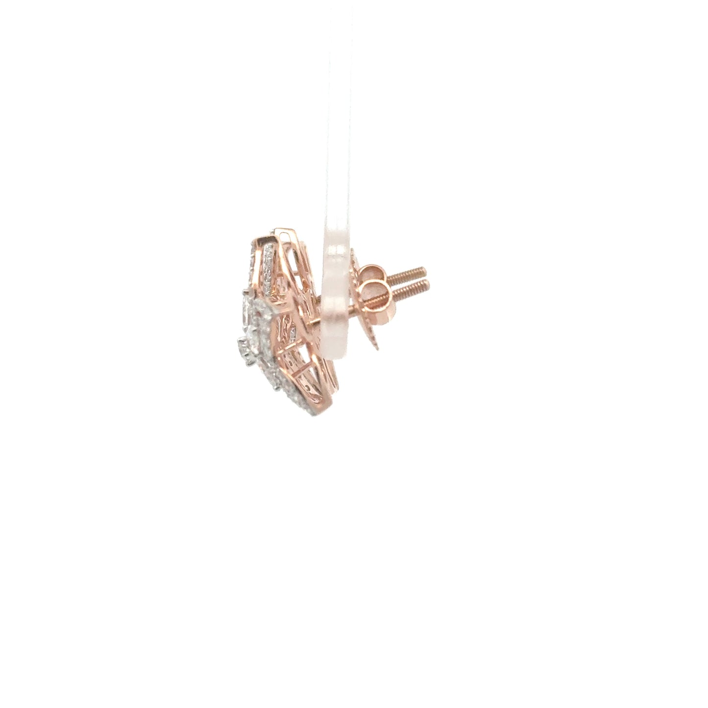Floral Bloom Lab-Grown Diamond Stud Earrings In 14k Gold