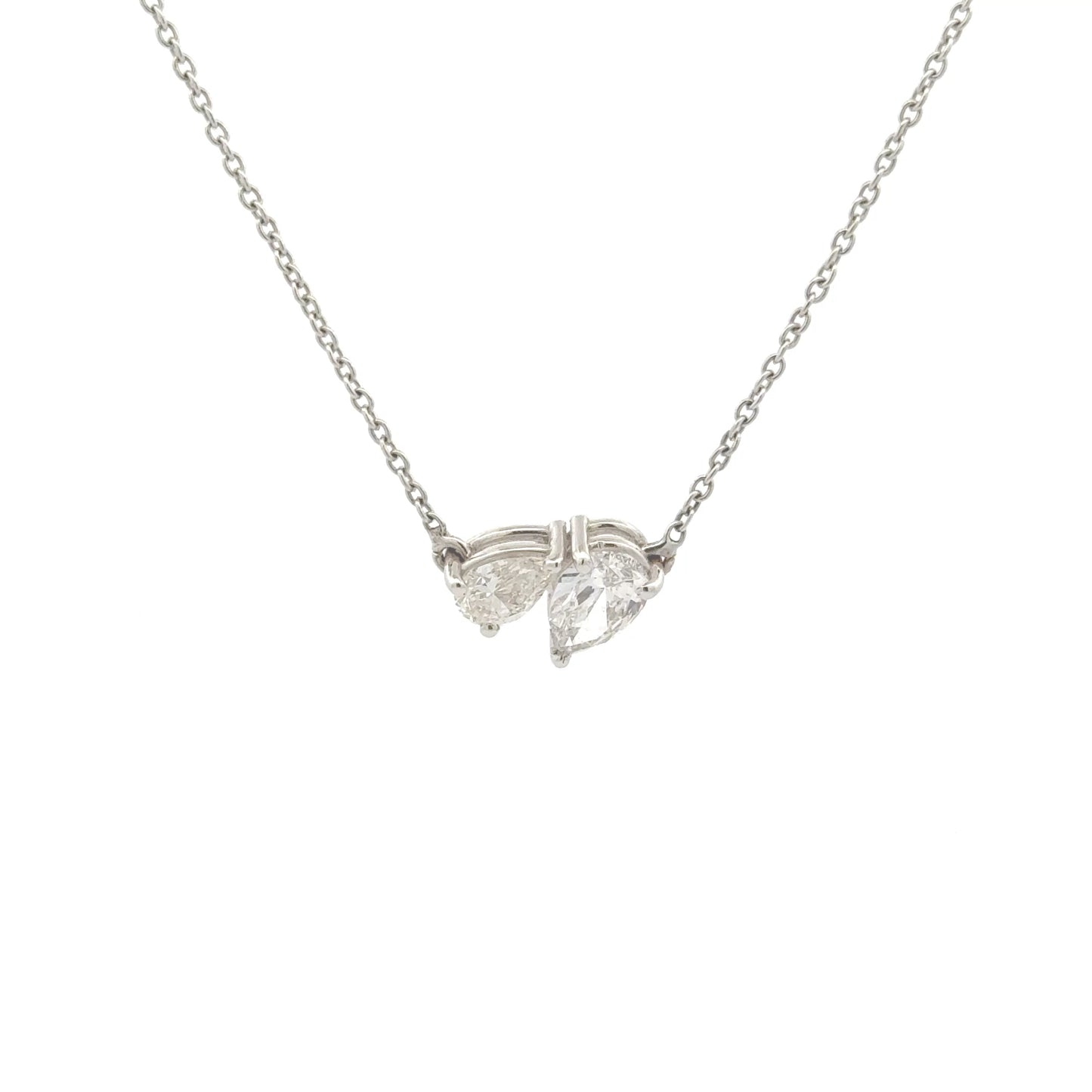 IGI Certified Twin Pear Lab-Grown Diamond Pendant in 14K Gold