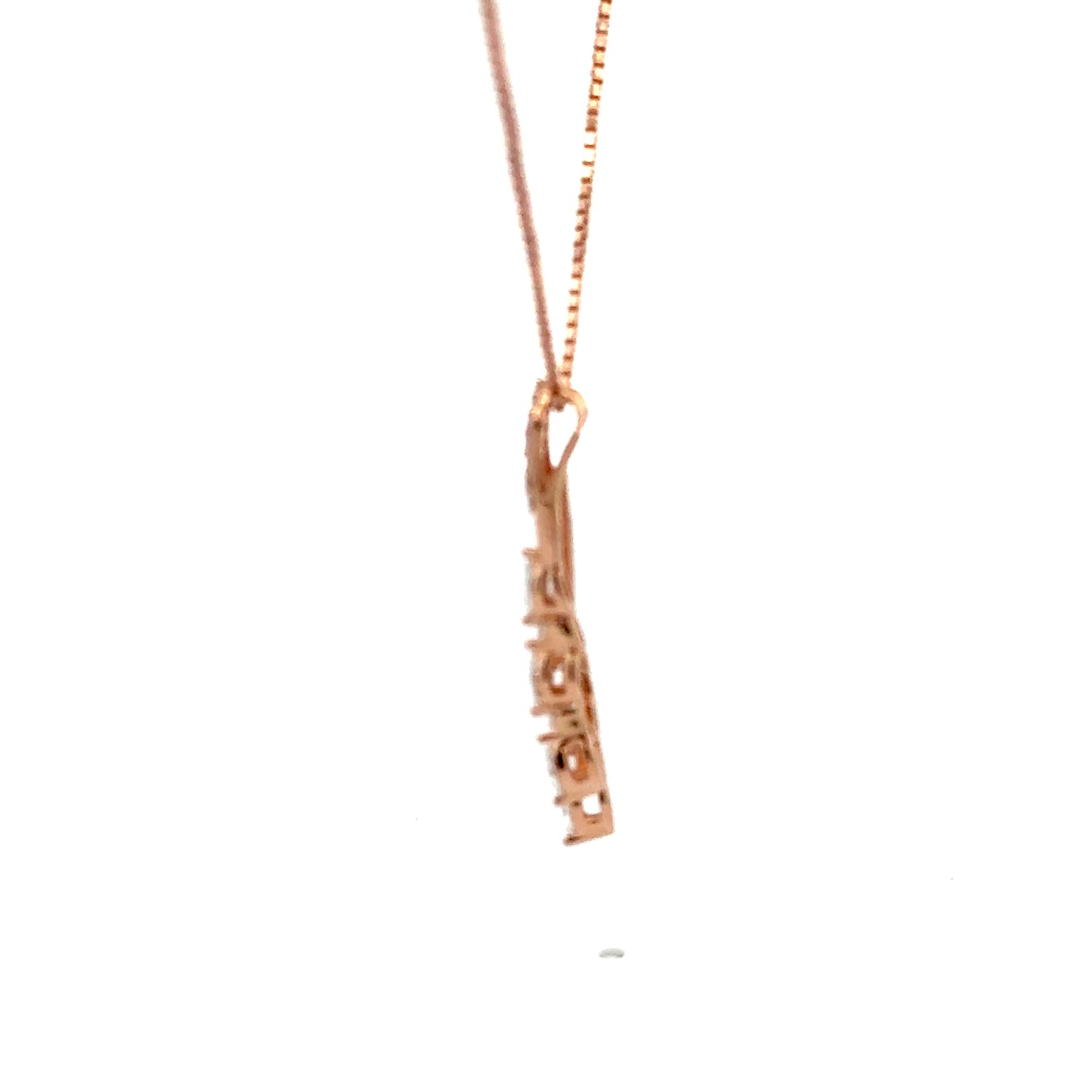 Lab-Grown Diamond Arch Drop Pendant In 14k Gold With Chain