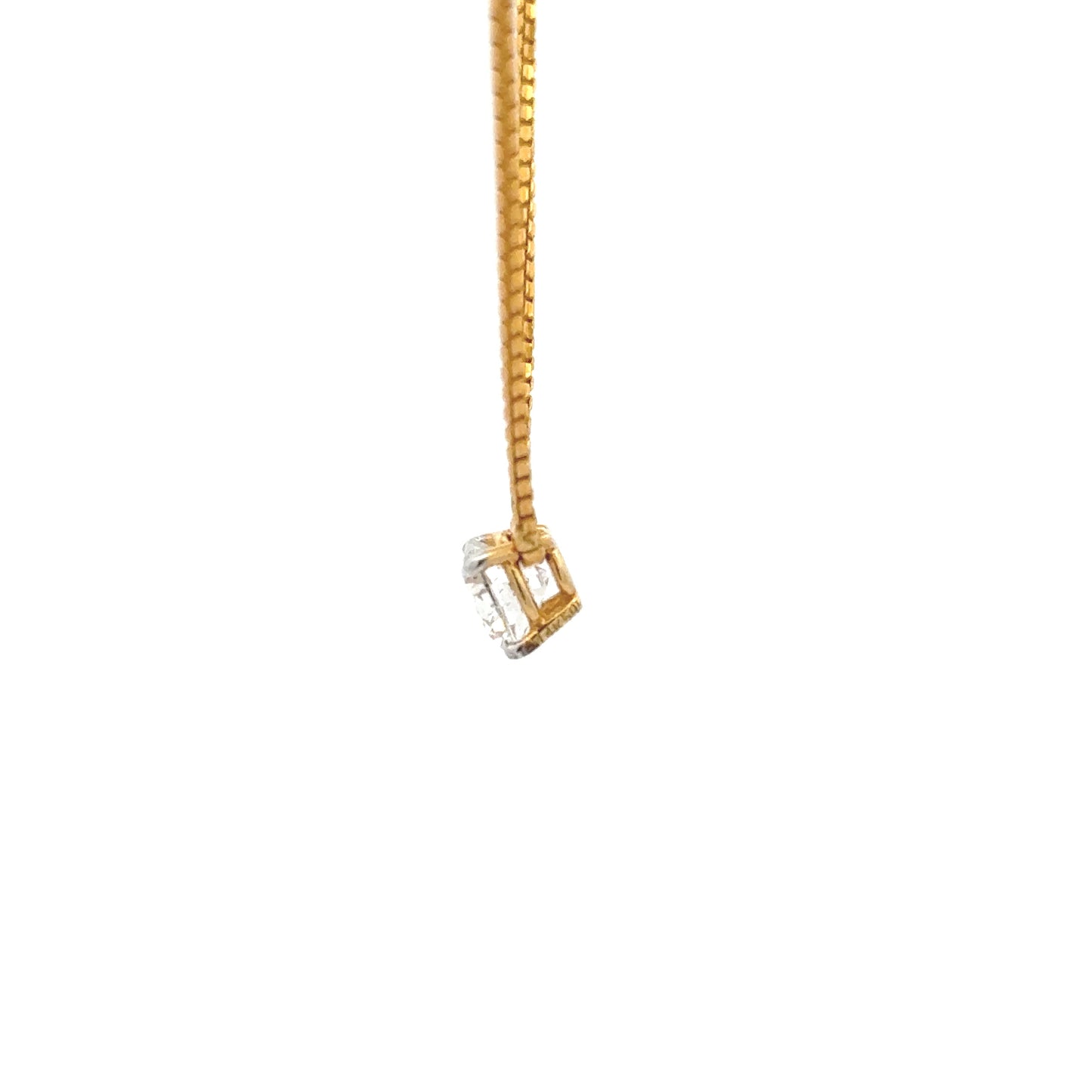 Solitaire Round Cut Lab-Grown Diamond Pendant In 14k Gold