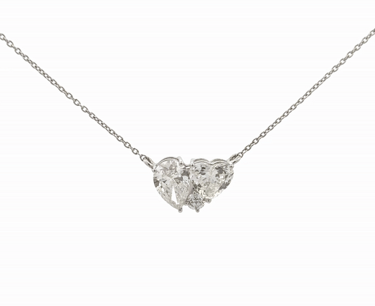 IGI Certified Forever Together Pear & Heart Lab Grown Diamond Pendant With Chain