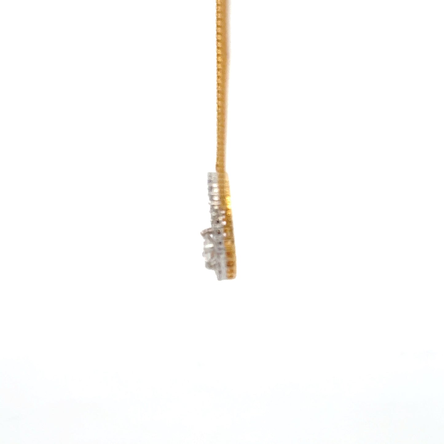 Circle Lab-grown Diamond Pendant In 14k Gold With Chain