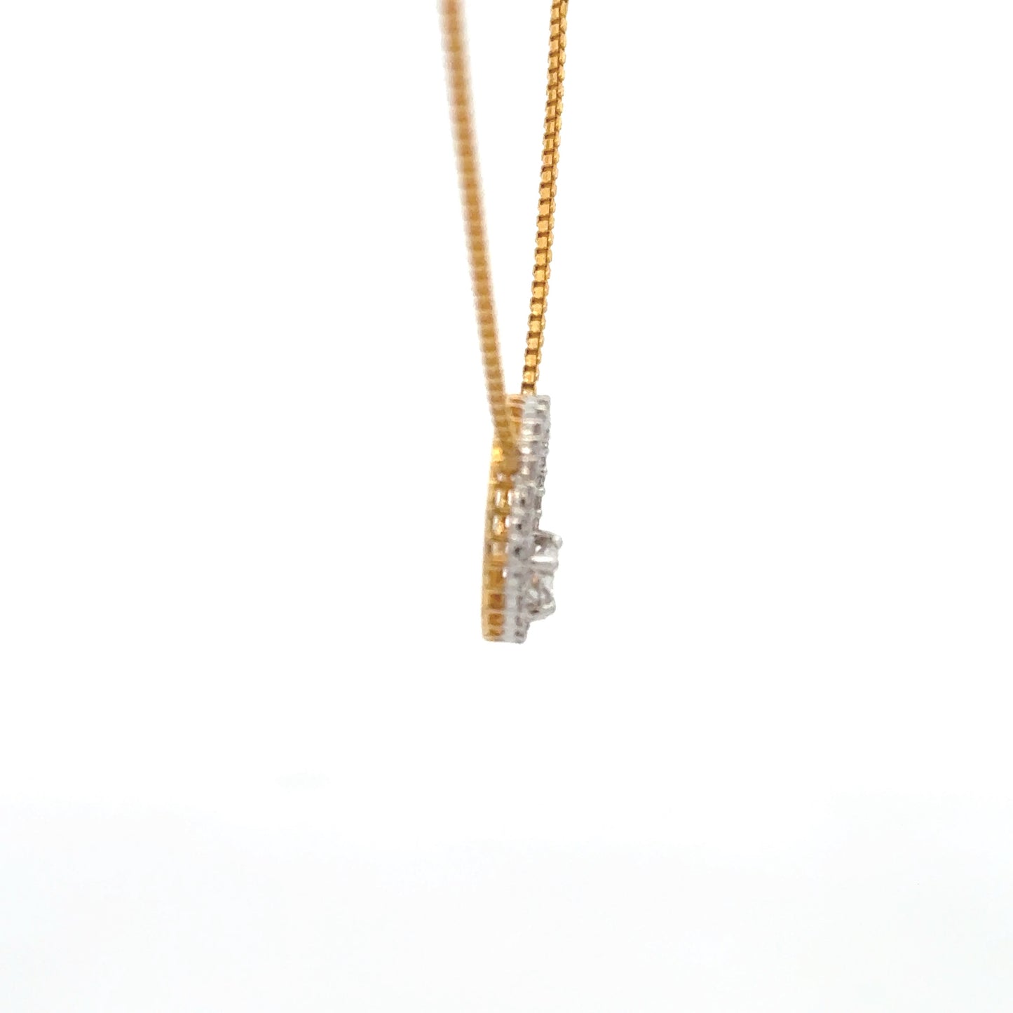 Circle Lab-grown Diamond Pendant In 14k Gold With Chain