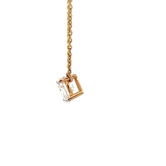 1 Carat Solitaire Round Pendant In 14k Gold Without Chain
