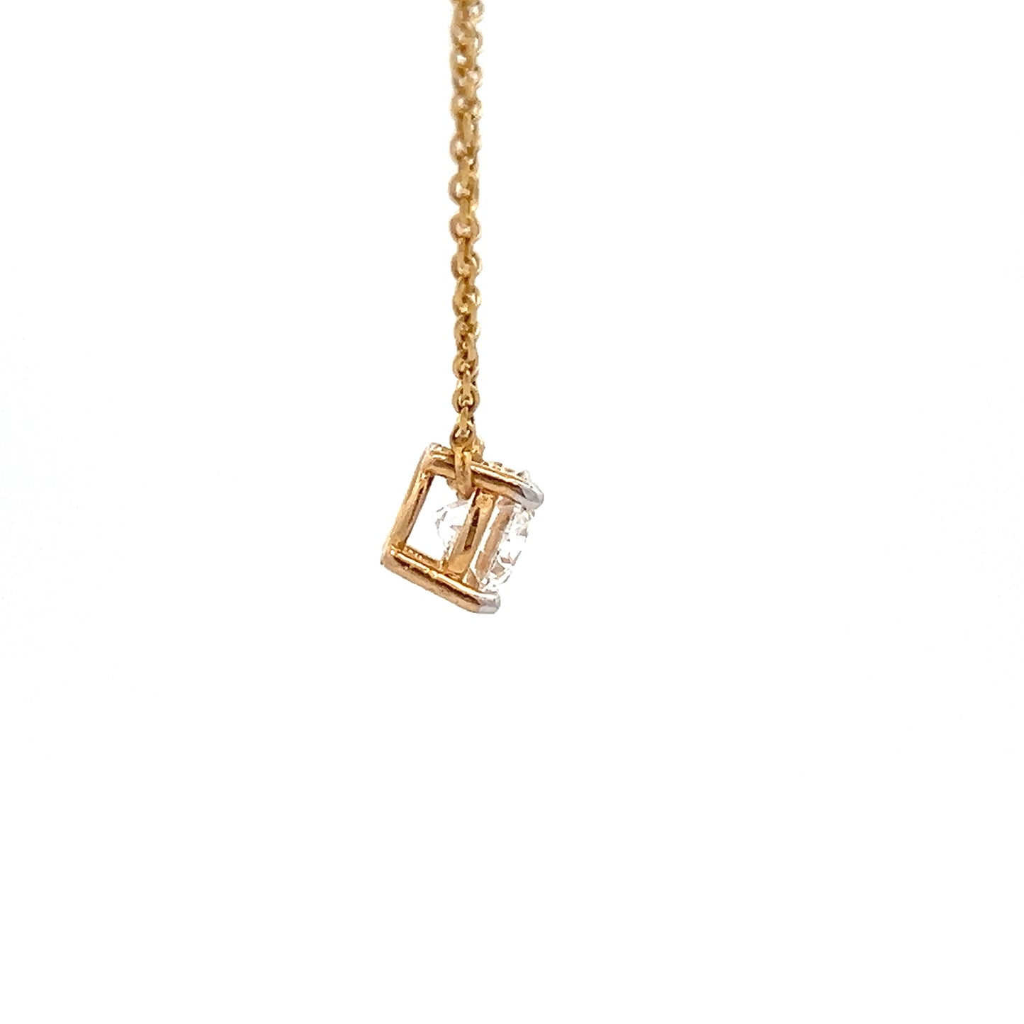 1 Carat Solitaire Round Pendant In 14k Gold Without Chain