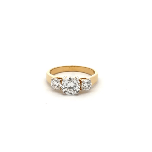 Classic 3 Stone Lab Grown Diamond Anniversary Ring In 14k Gold
