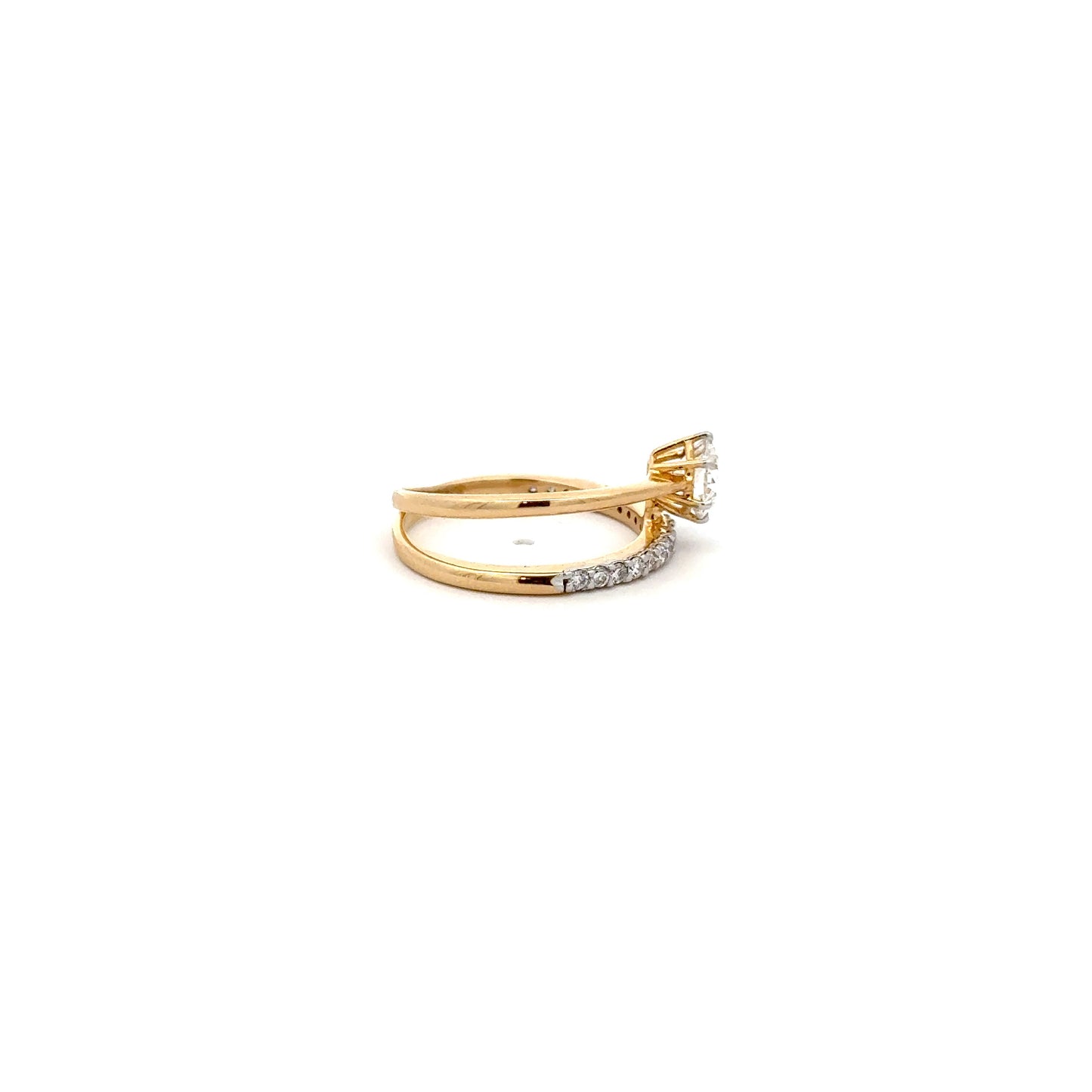 LGD Round Brilliant Band Ring In 14k Gold