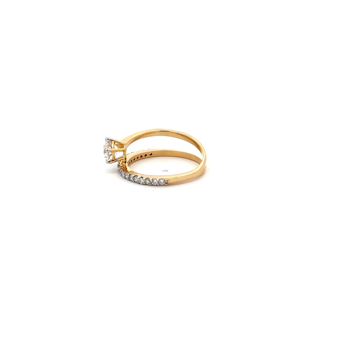 LGD Round Brilliant Band Ring In 14k Gold