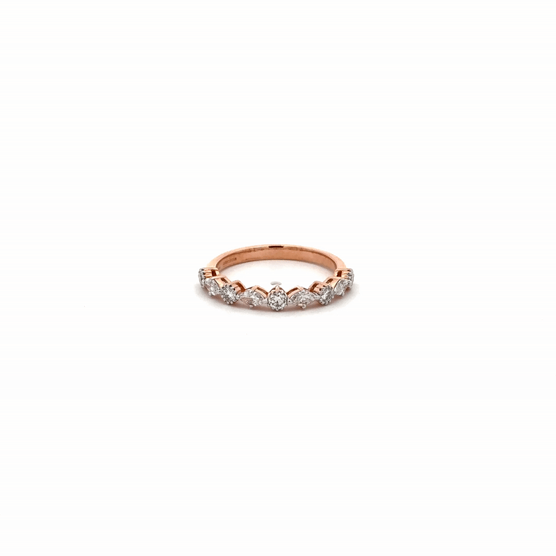 LGD Multi Stone Band Ring In 14k Gold