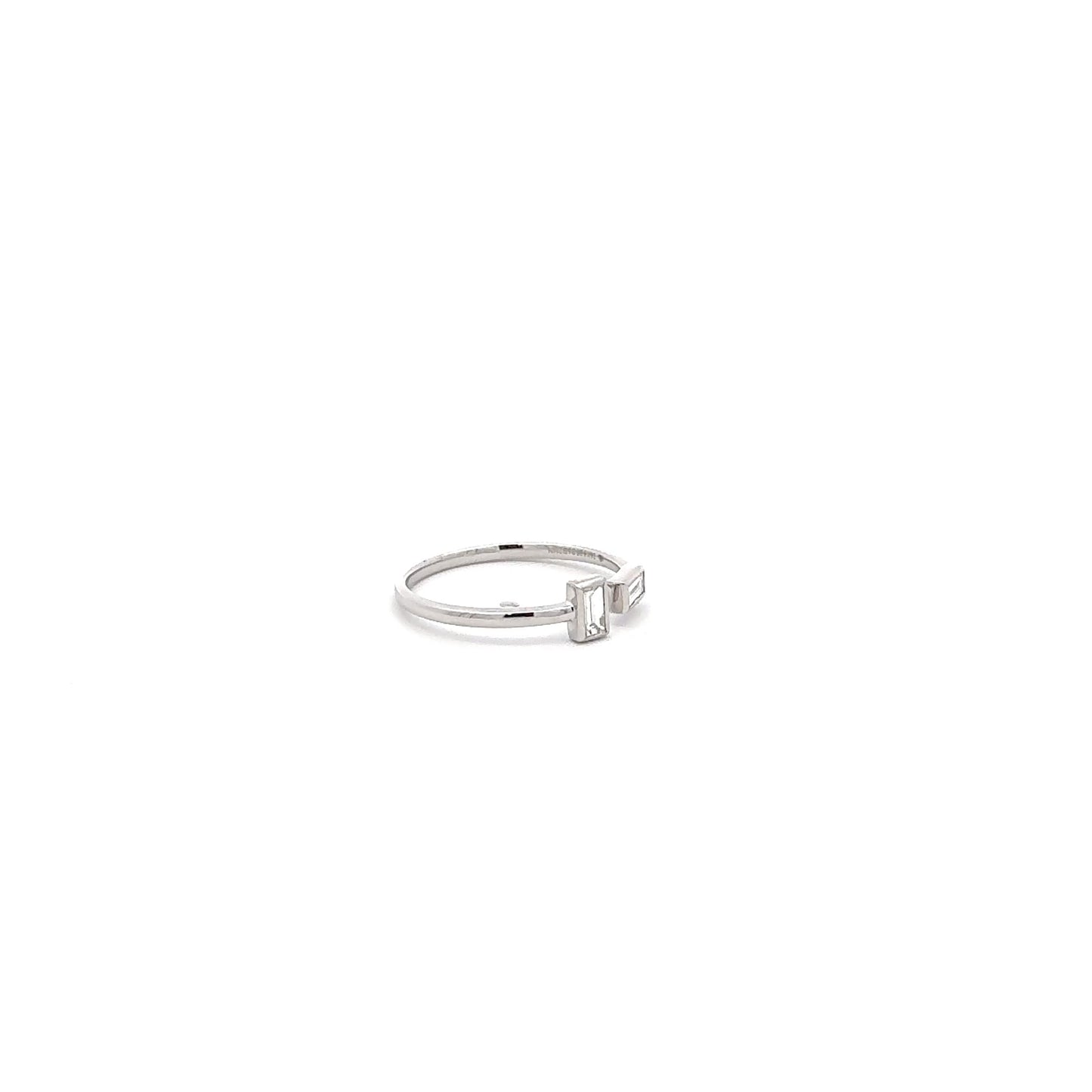 LGD Baguette Cut Open Cuff Ring In 14k Gold