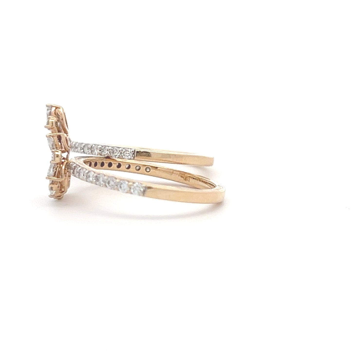 Lab Grown Diamond Dual Band Ring In 14k Gold