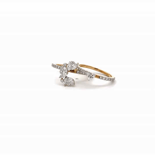 Lab Grown Diamond Dual Band Ring In 14k Gold