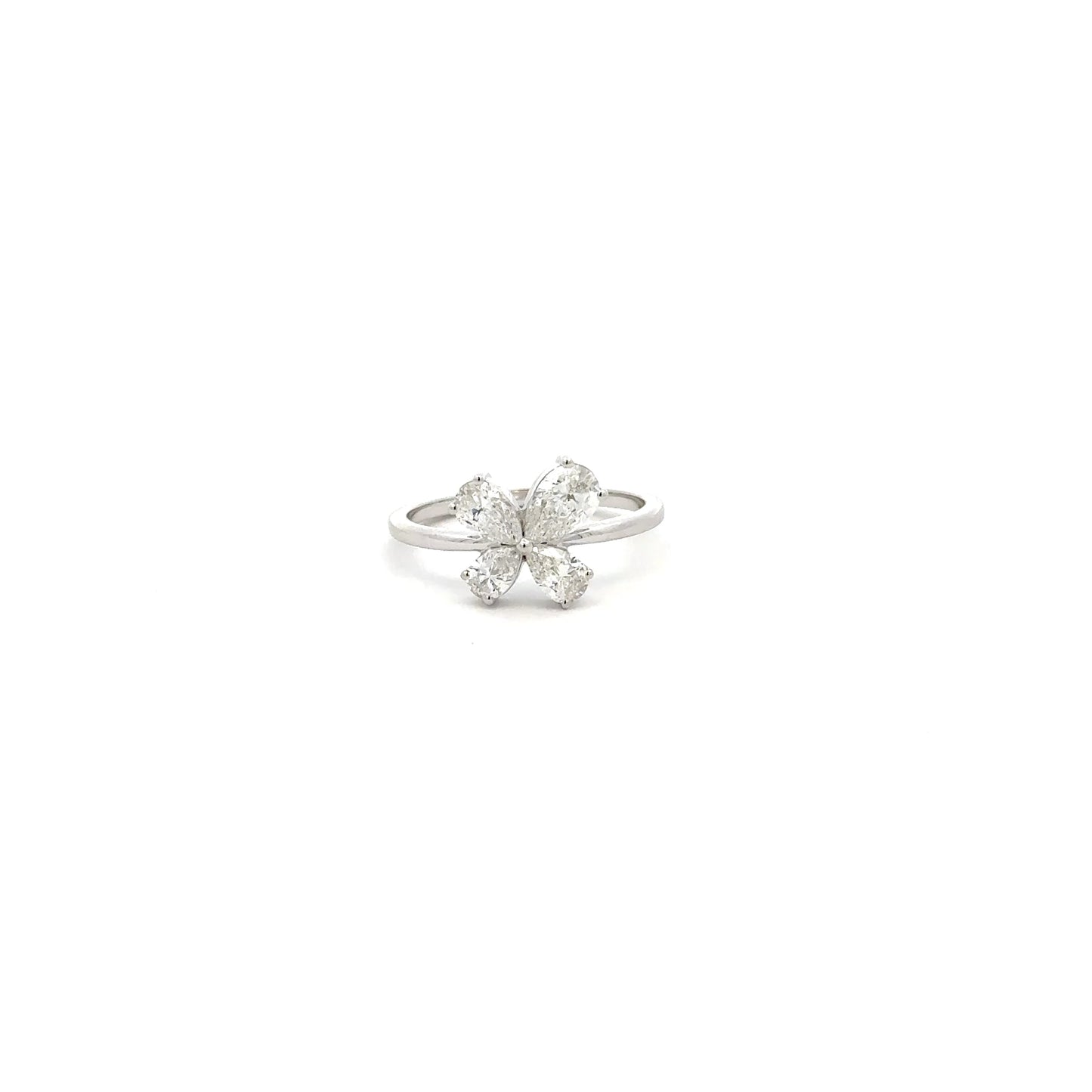 LGD Pear Shape Ring In 14k Gold