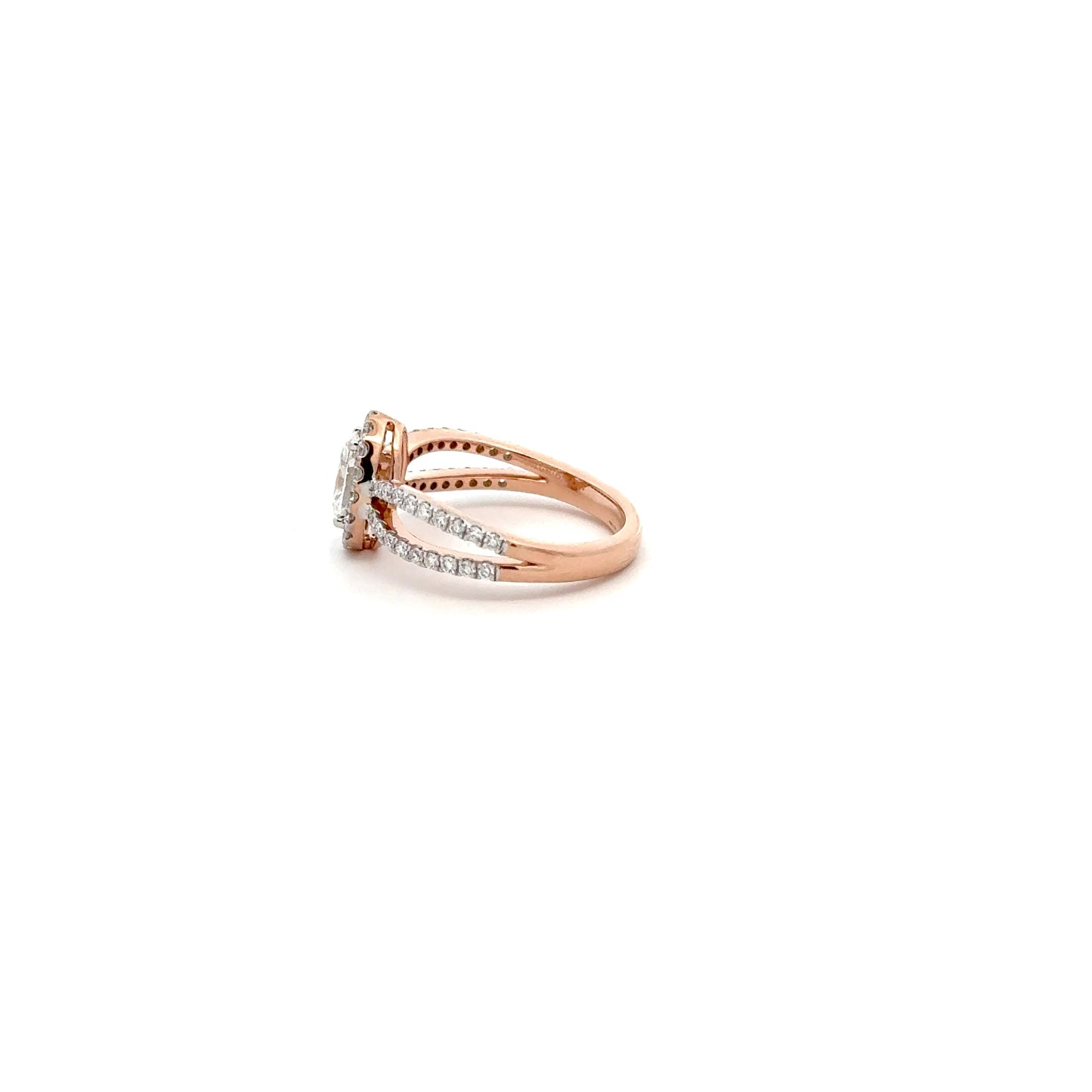 LGD Oval Brilliant Ring In 14k Gold