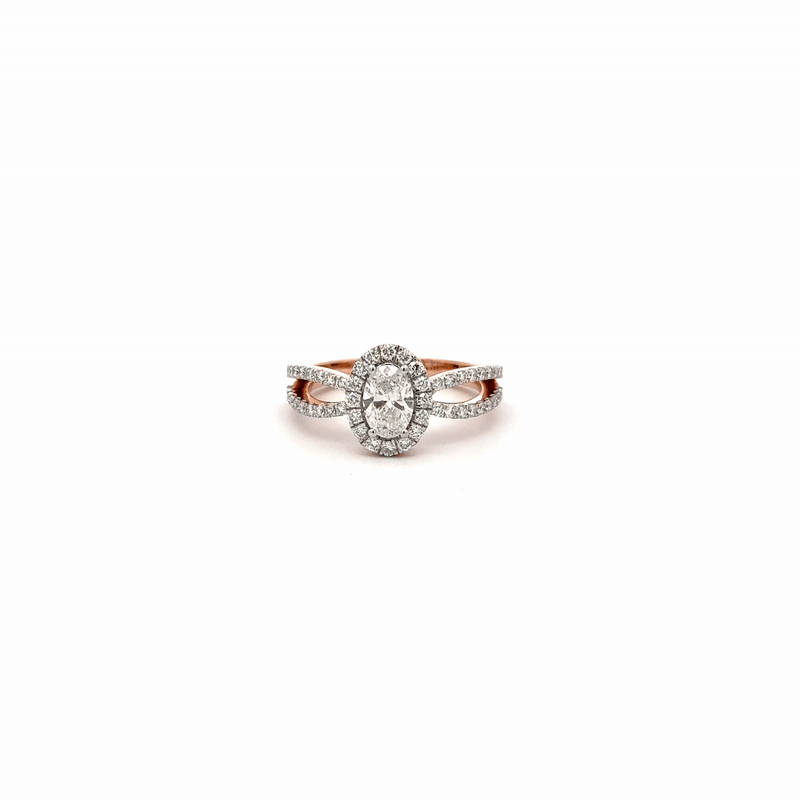 LGD Oval Brilliant Ring In 14k Gold