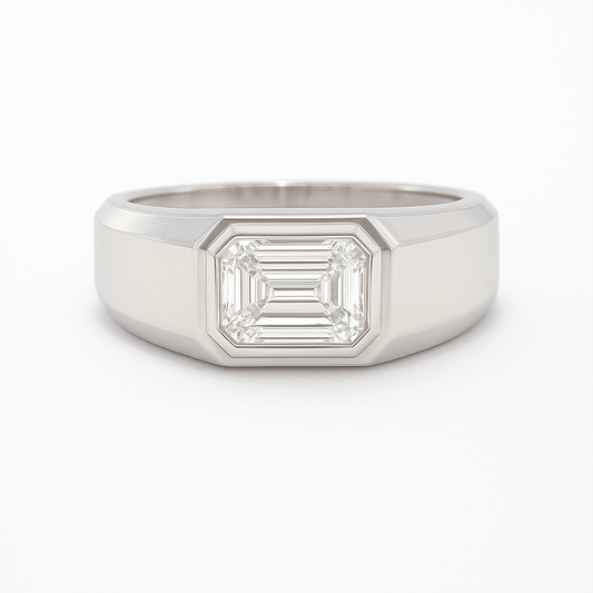Modern Men’s Lab Grown Diamond Ring