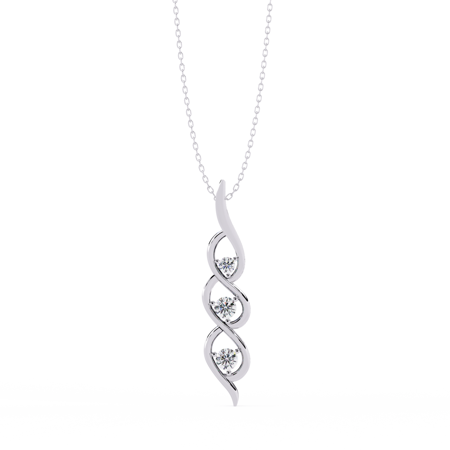 Lab Grown Diamond Pendant Round Stone (0.20ct ) In 14K Gold Without Chain