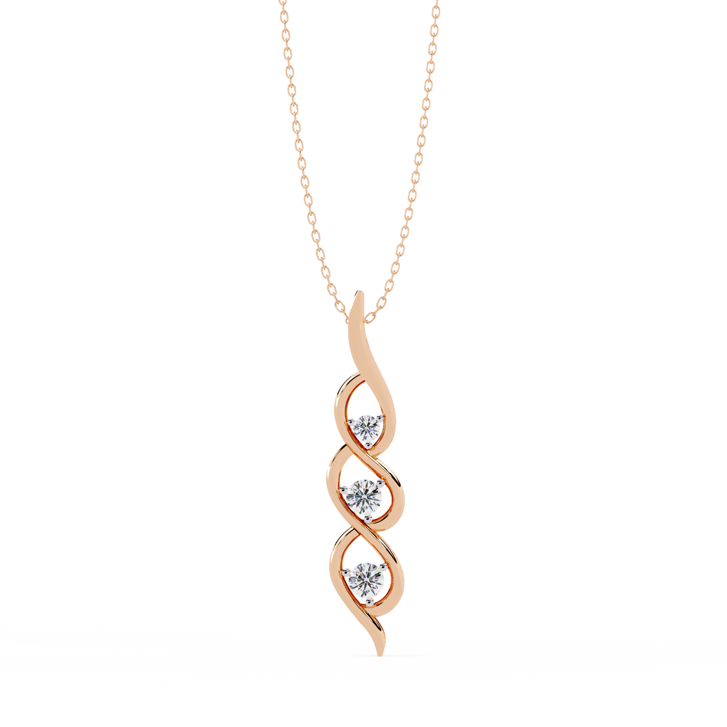 Lab Grown Diamond Pendant Round Stone (0.20ct ) In 14K Gold Without Chain