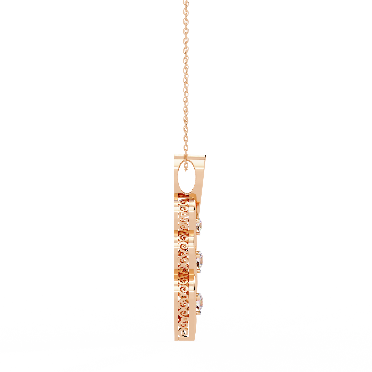 Lab Grown Diamond Pendant Round Stone (0.20ct ) In 14K Gold Without Chain