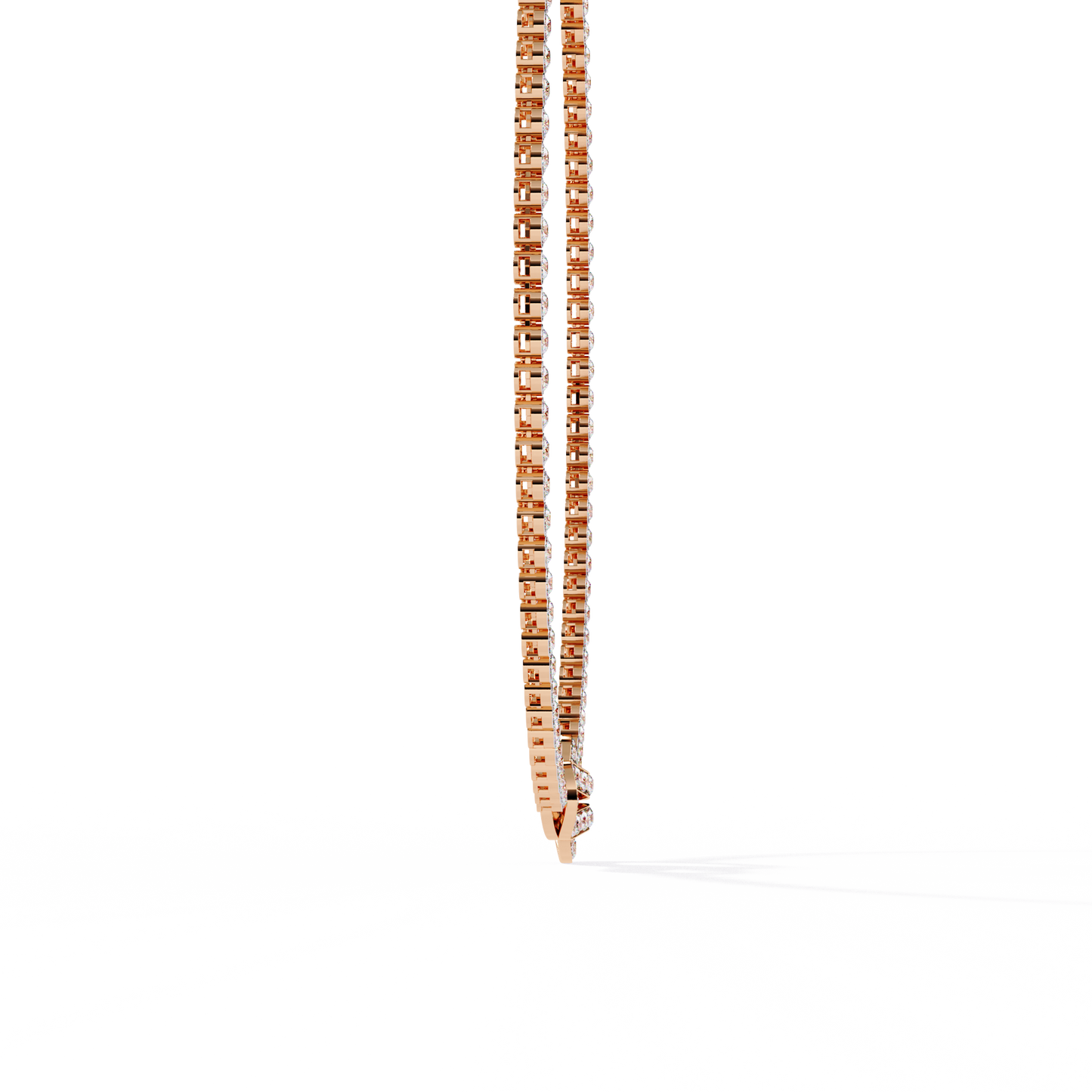 Lab Grown Diamond Necklace Round Stone (6.62ct) In 14K Gold