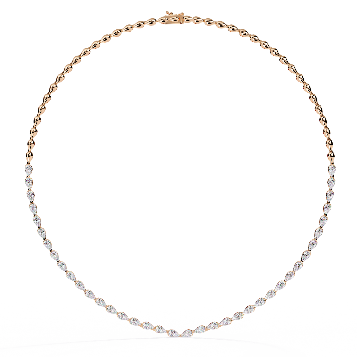 Lab Grown Diamond Necklace Round Stone (4.96ct) In 14K Gold