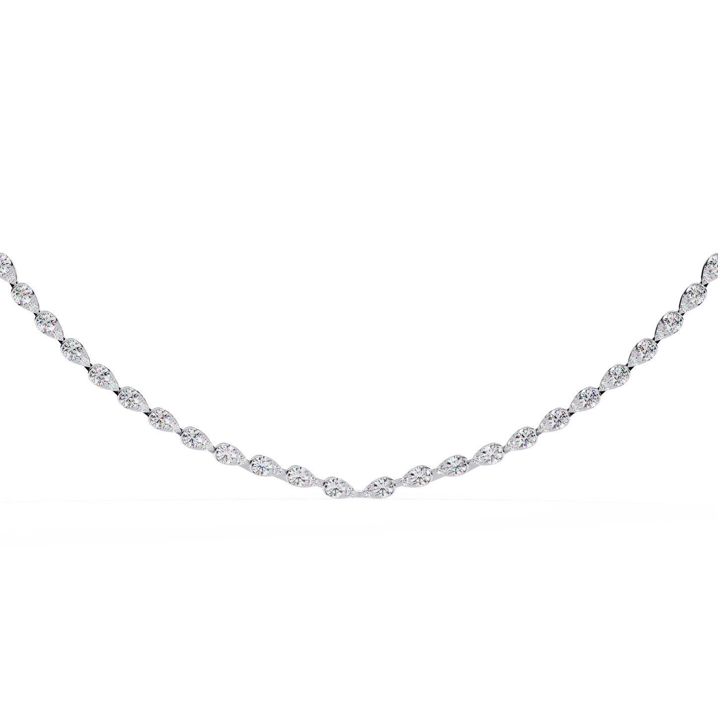 Lab Grown Diamond Necklace Round Stone (4.96ct) In 14K Gold